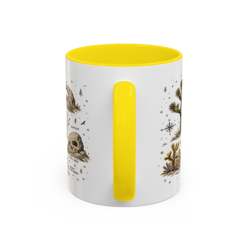 Joshua Tree Coffee Mug | National Park Desert Camping Gift | Accent Color Ceramic 11oz 15oz