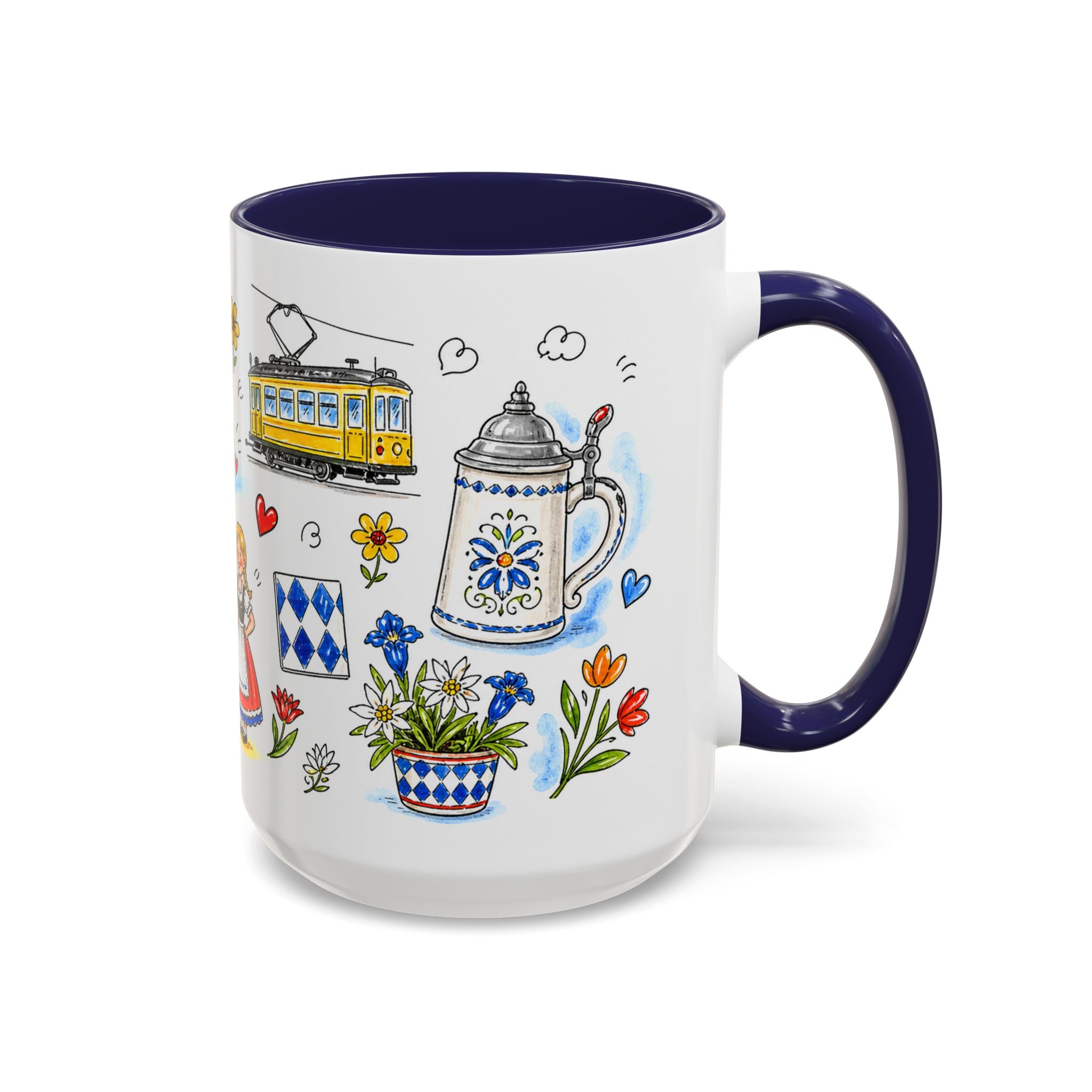 Munich Travel Mug | European City Souvenir Accent Coffee Mug | 11oz 15oz Ceramic Cup