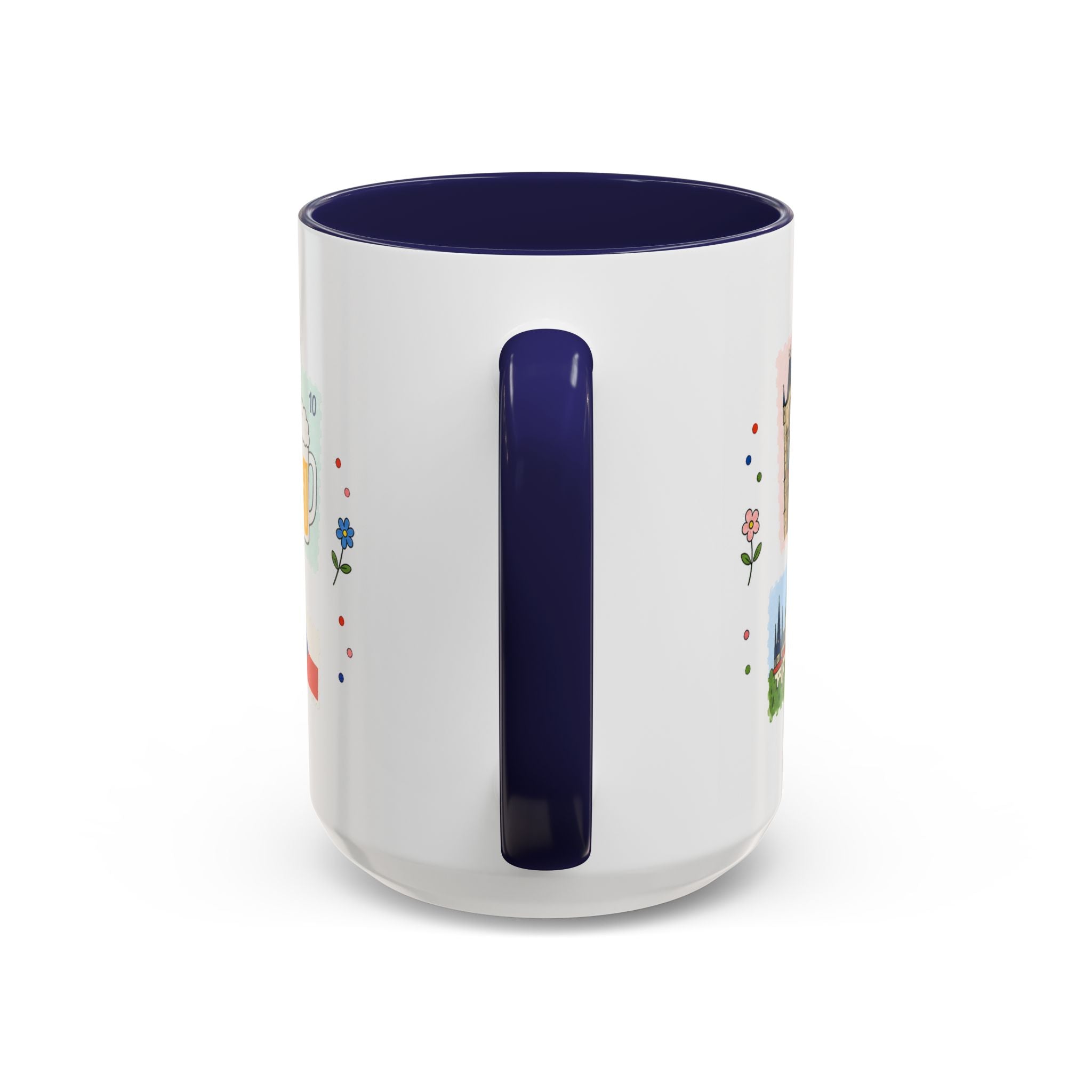 Prague Coffee Mug | Postage Stamp Collage Mug | Travel Souvenir Accent Cup 11oz 15oz