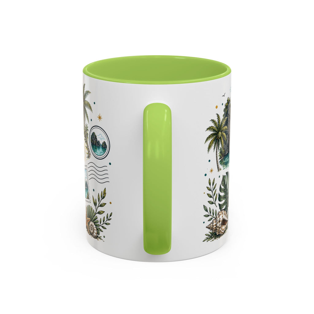 Palawan Coffee Mug | Travel Destination Souvenir Gift | Accent Color Ceramic 11oz 15oz