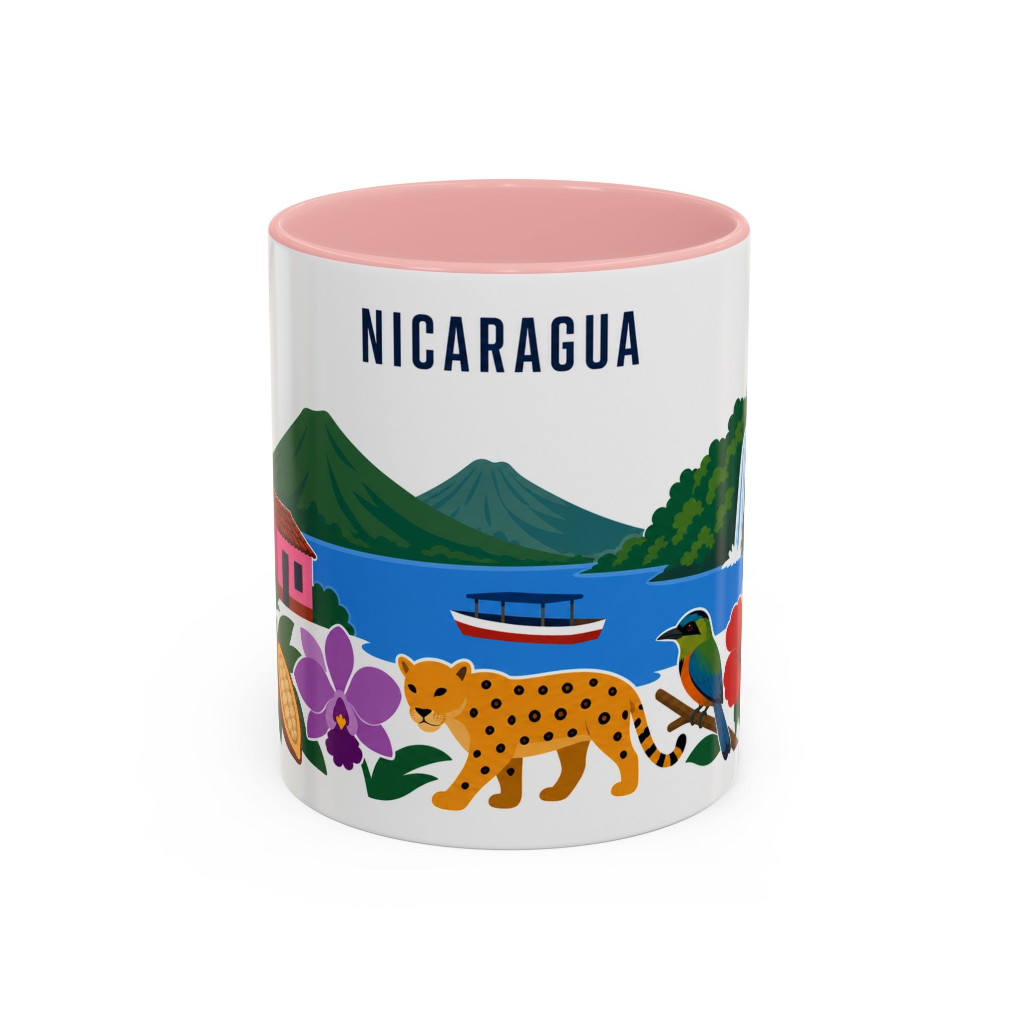 Nicaragua Coffee Mug | Travel Souvenir Accent Mug | Country Gift Ceramic Cup 11oz 15oz
