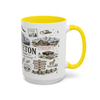 Grand Teton Coffee Mug | National Park Hiking Wyoming Gift | Accent Color Ceramic 11oz 15oz