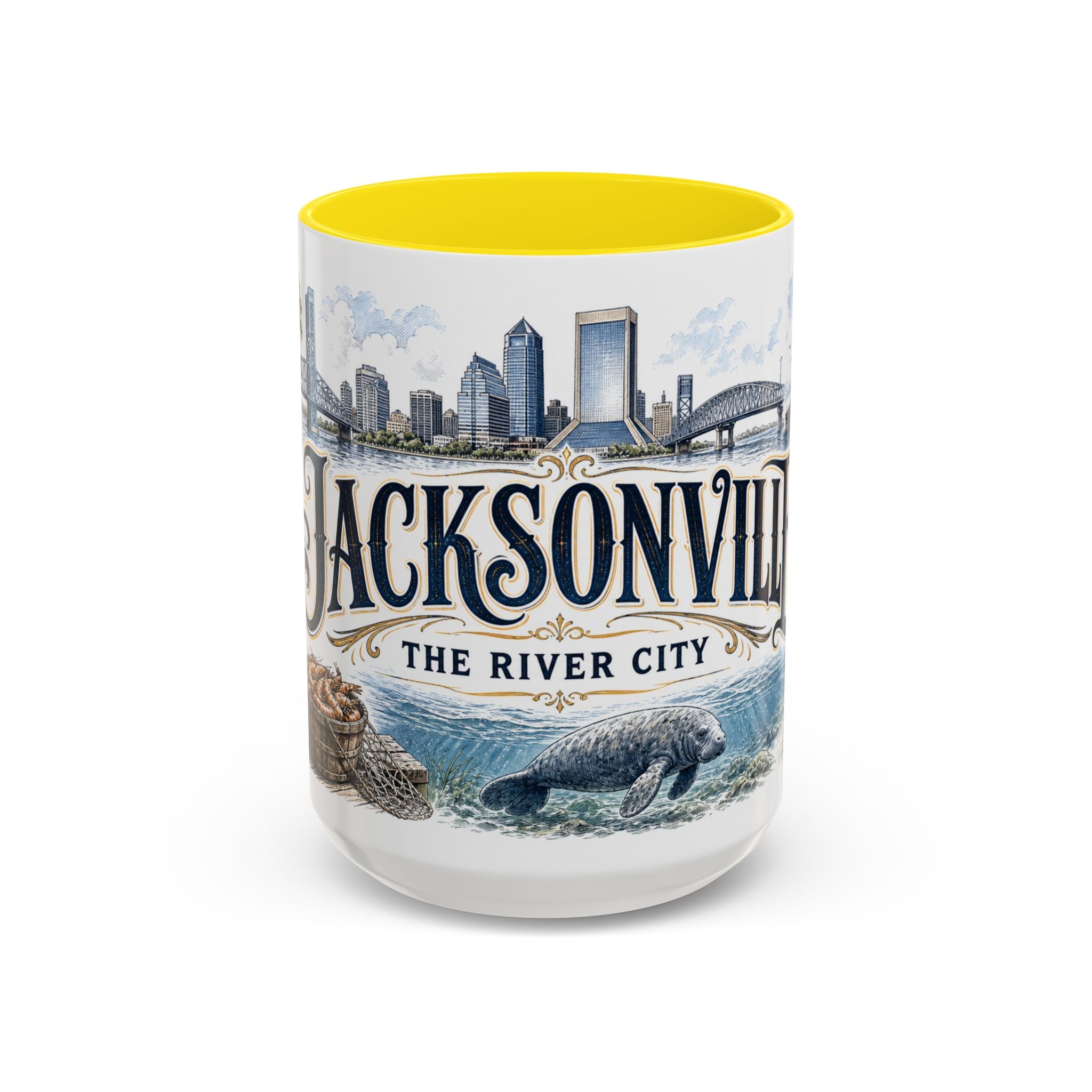 Jacksonville Coffee Mug | United States Travel Souvenir | Vintage Illustrated City Gift | 11 oz 15 oz Accent Mug