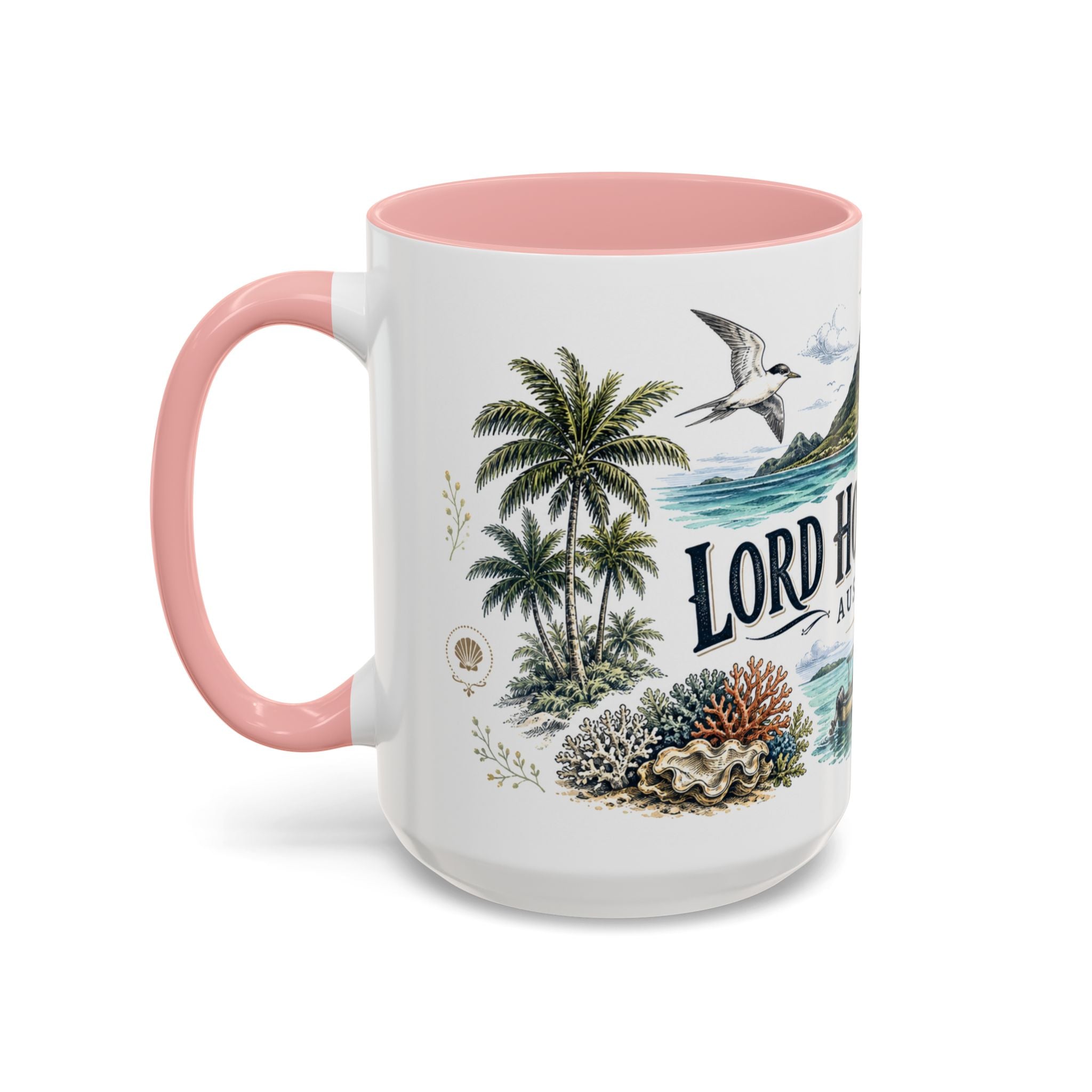 Lord Howe Island Mug, Australia Travel Souvenir, Bucket List Gift, Accent Ceramic Coffee Mug 11oz 15oz