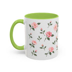 New York Rose Mug, State Flower Floral Coffee Cup, 11oz Botanical Gift