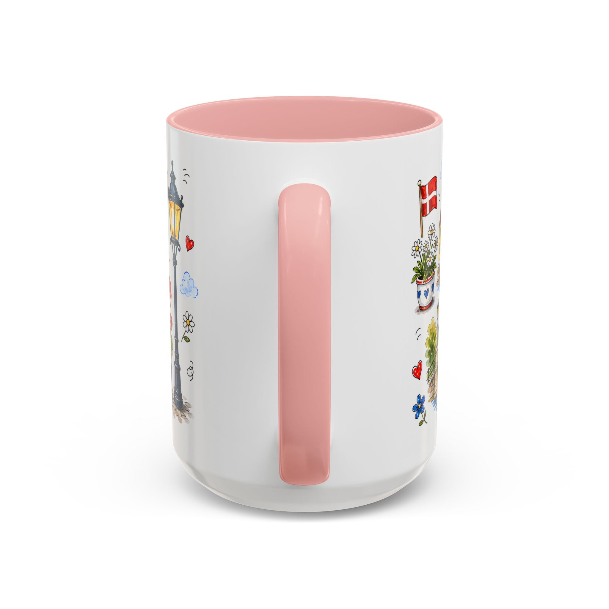 Copenhagen Travel Mug | European City Souvenir Accent Coffee Mug | 11oz 15oz Ceramic Cup