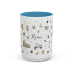 Rome Christmas Mug | Watercolor City Souvenir | Ceramic Coffee Cup