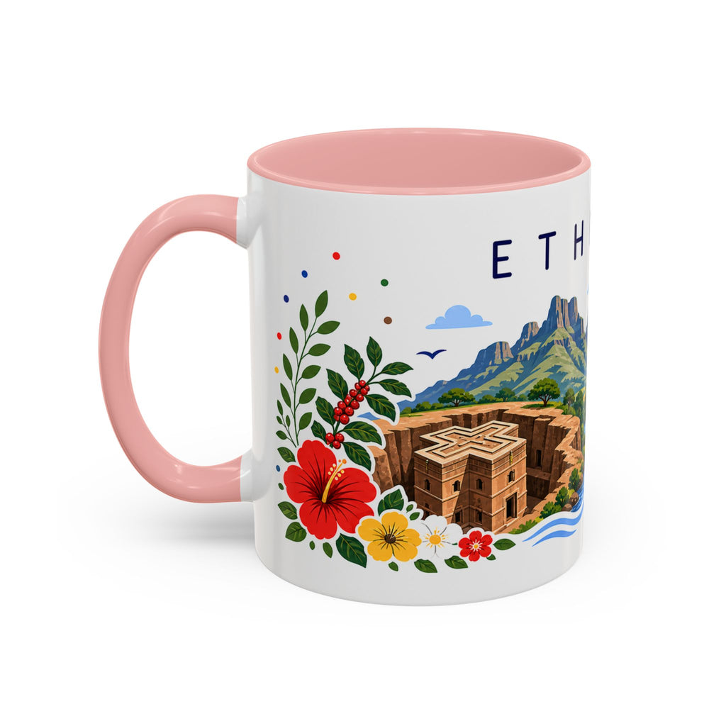 Ethiopia Coffee Mug | Travel Souvenir Accent Mug | Place Gift Ceramic Cup 11oz 15oz