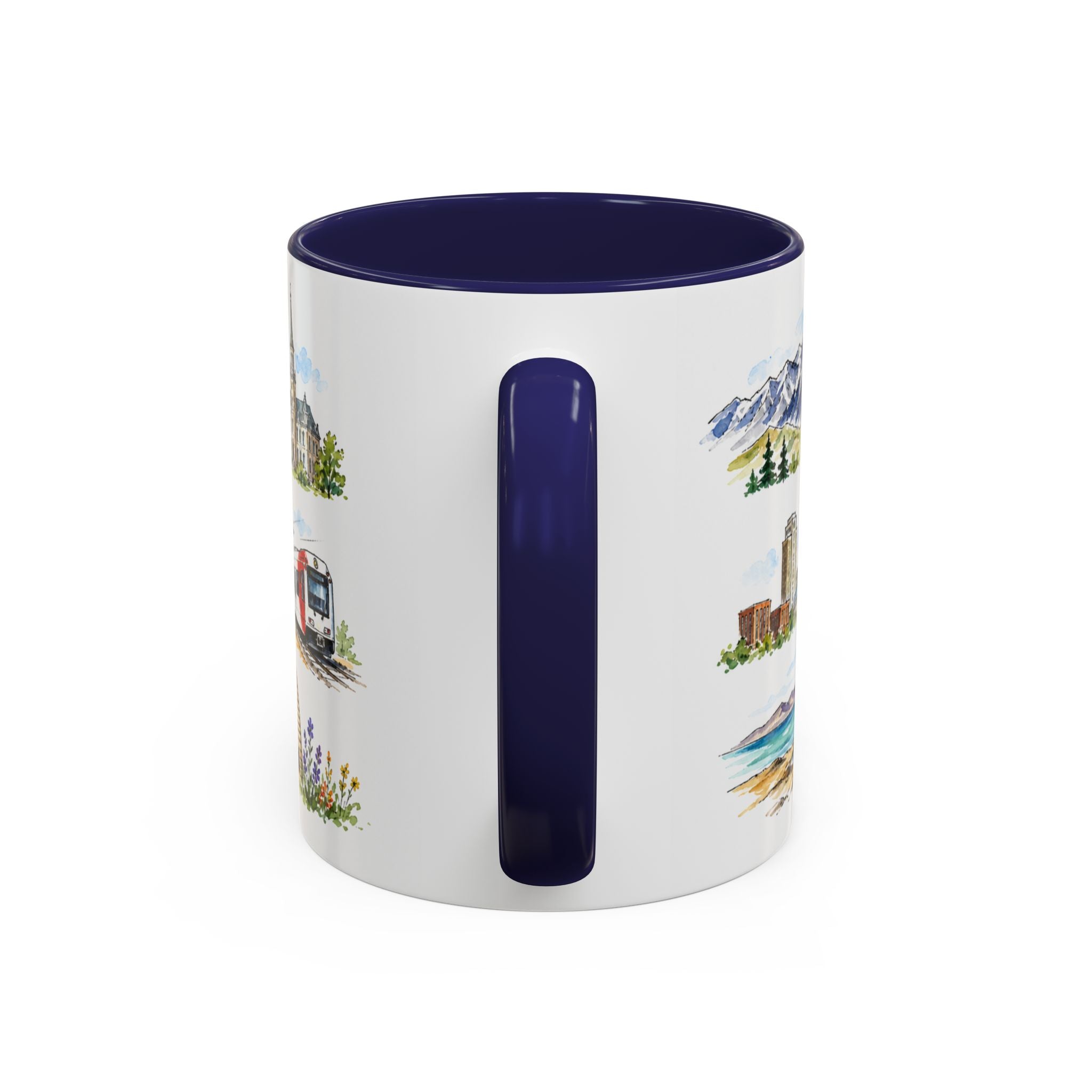 Salt Lake City Illustrated Travel Mug | City Souvenir Accent Coffee Mug | 11oz 15oz Ceramic Cup