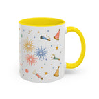 New Year Midnight Mug | Candle Firework Watercolor Party Gift | Accent Cup 11oz 15oz
