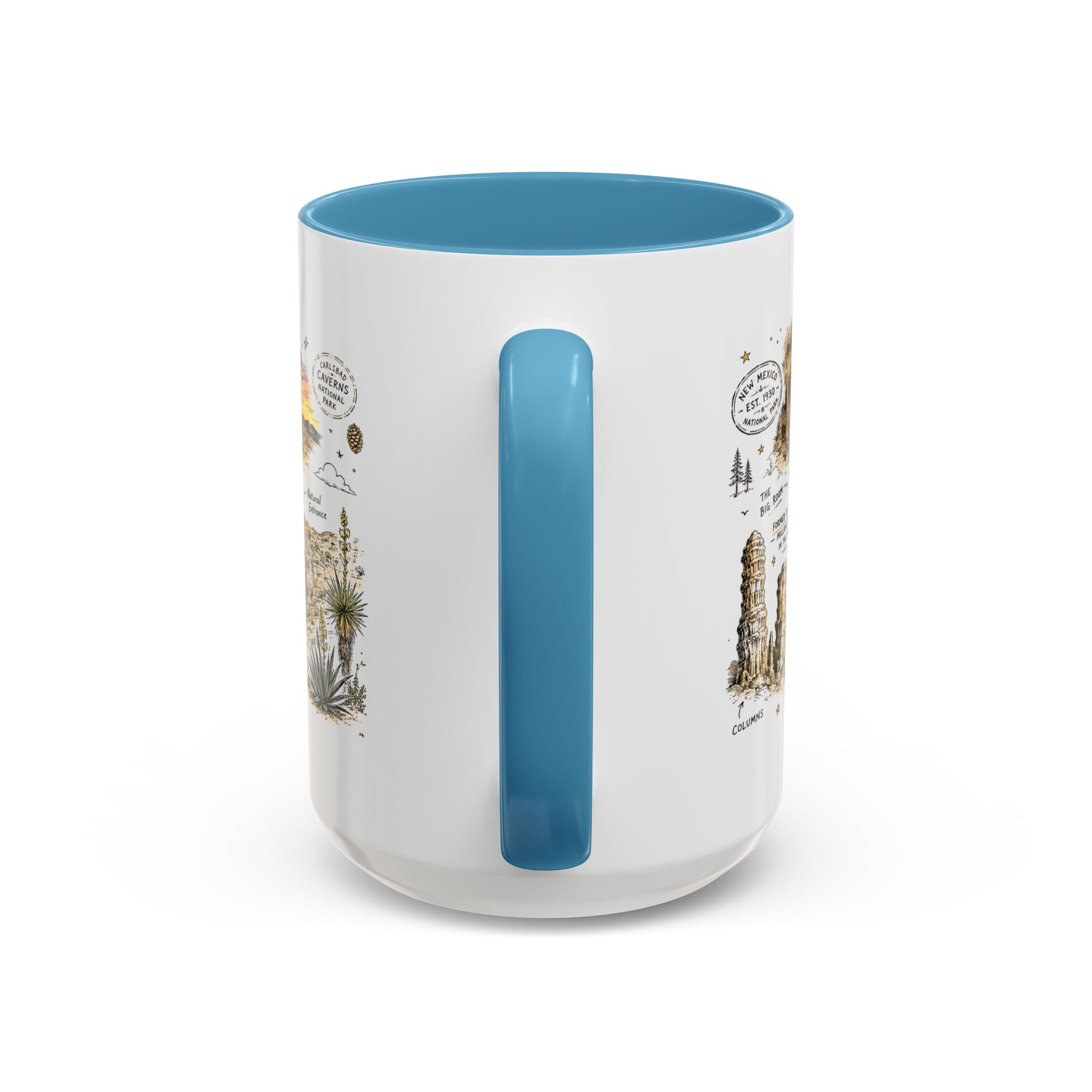 Carlsbad Caverns National Park Coffee Mug | New Mexico Cave Exploration Bat Gift | Accent Color Ceramic 11oz 15oz