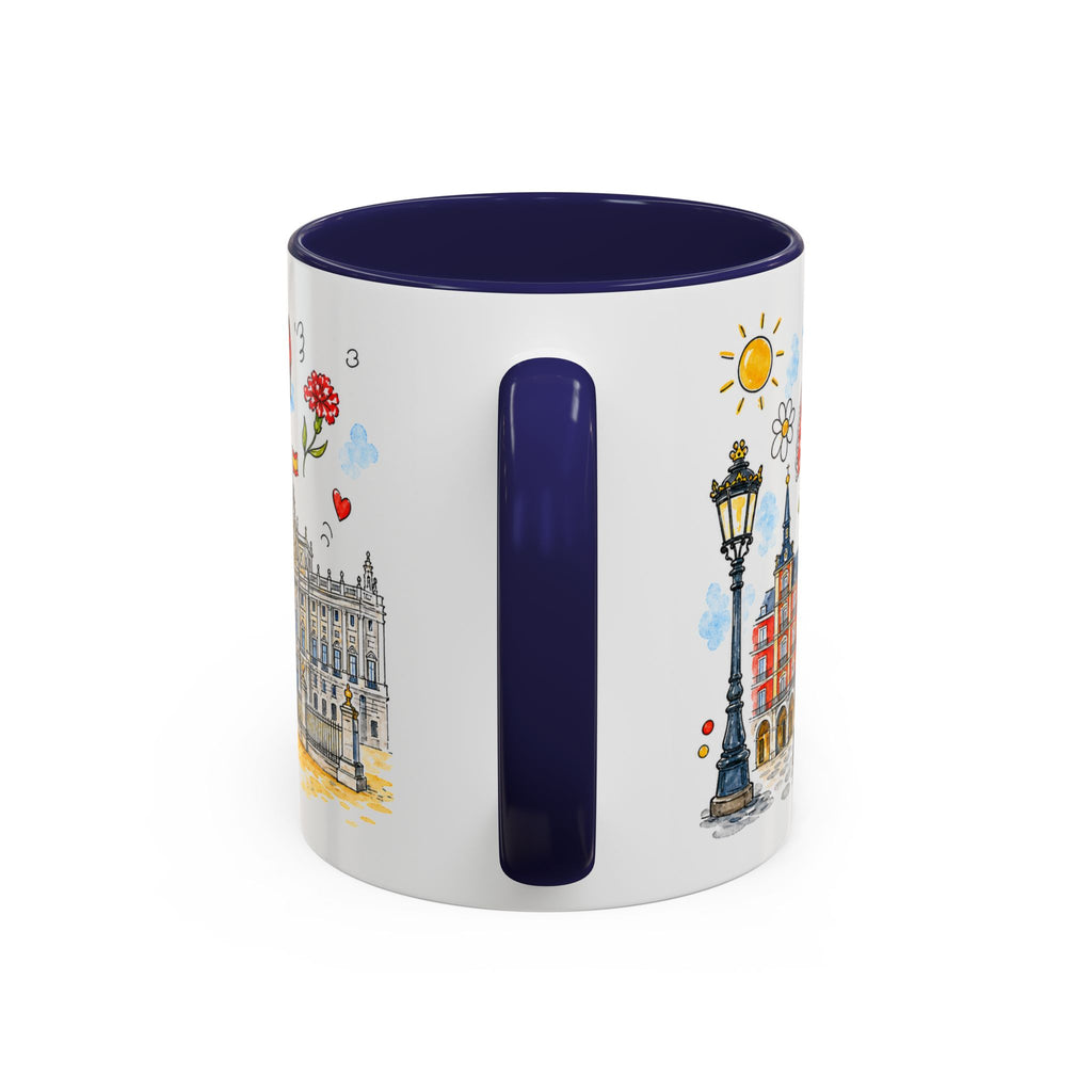 Madrid Travel Mug | European City Souvenir Accent Coffee Mug | 11oz 15oz Ceramic Cup