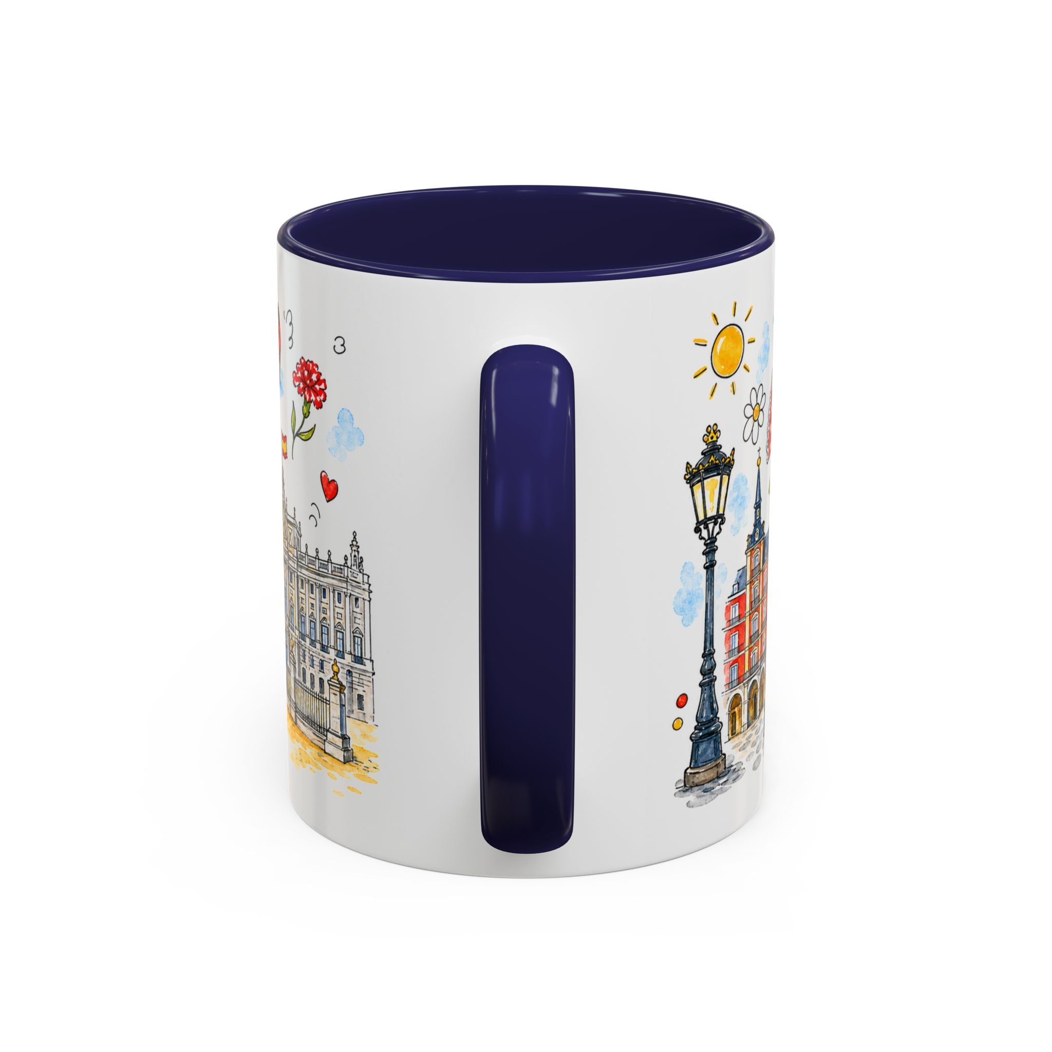 Madrid Travel Mug | European City Souvenir Accent Coffee Mug | 11oz 15oz Ceramic Cup