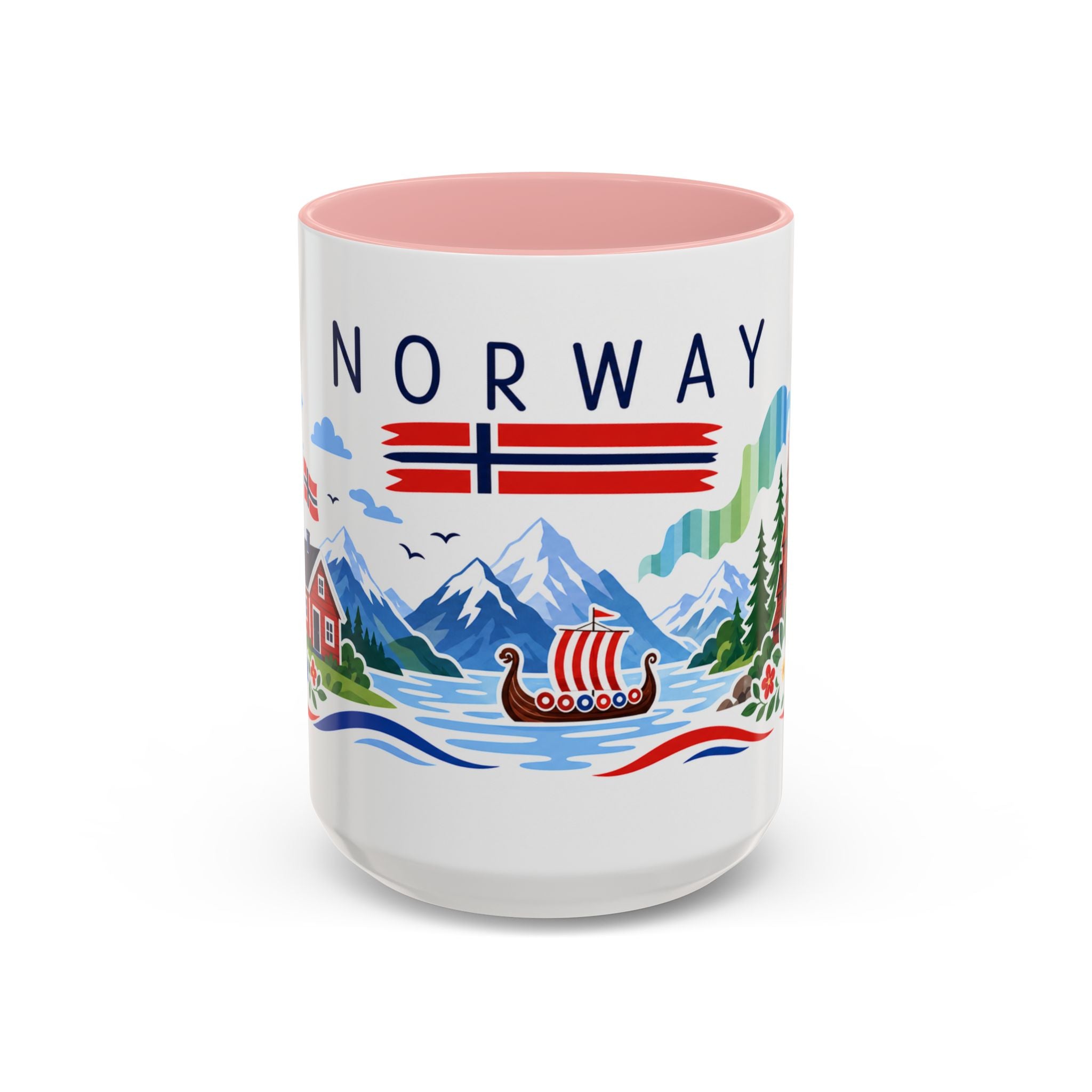 Norway Coffee Mug | Travel Souvenir Accent Mug | Country Gift Ceramic Cup 11oz 15oz