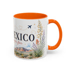 New Mexico State Map Mug | Desert Scenery, Yucca Flower Accent Coffee Cup