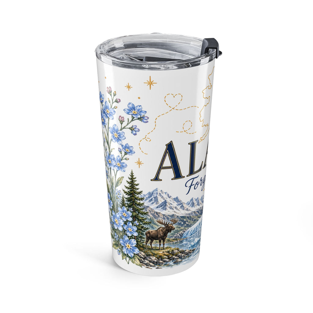 Alaska State Flower 20oz Tumbler | Forget-me-not Botanical State Flower Gift | Insulated Stainless Steel Travel Cup