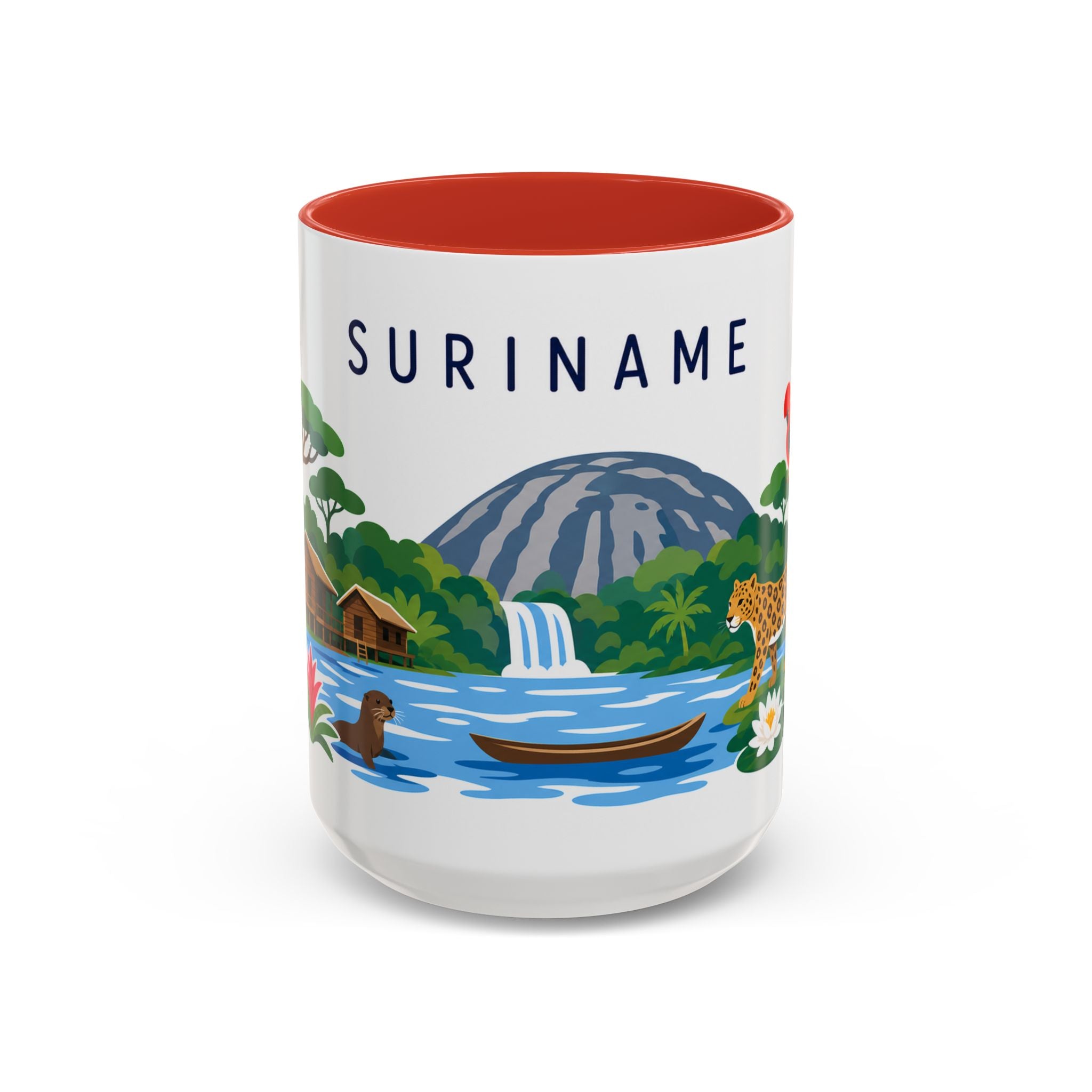 Suriname Coffee Mug | Travel Souvenir Accent Mug | Country Gift Ceramic Cup 11oz 15oz