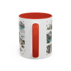 Glacier Coffee Mug | National Park Hiking Montana Gift | Accent Color Ceramic 11oz 15oz