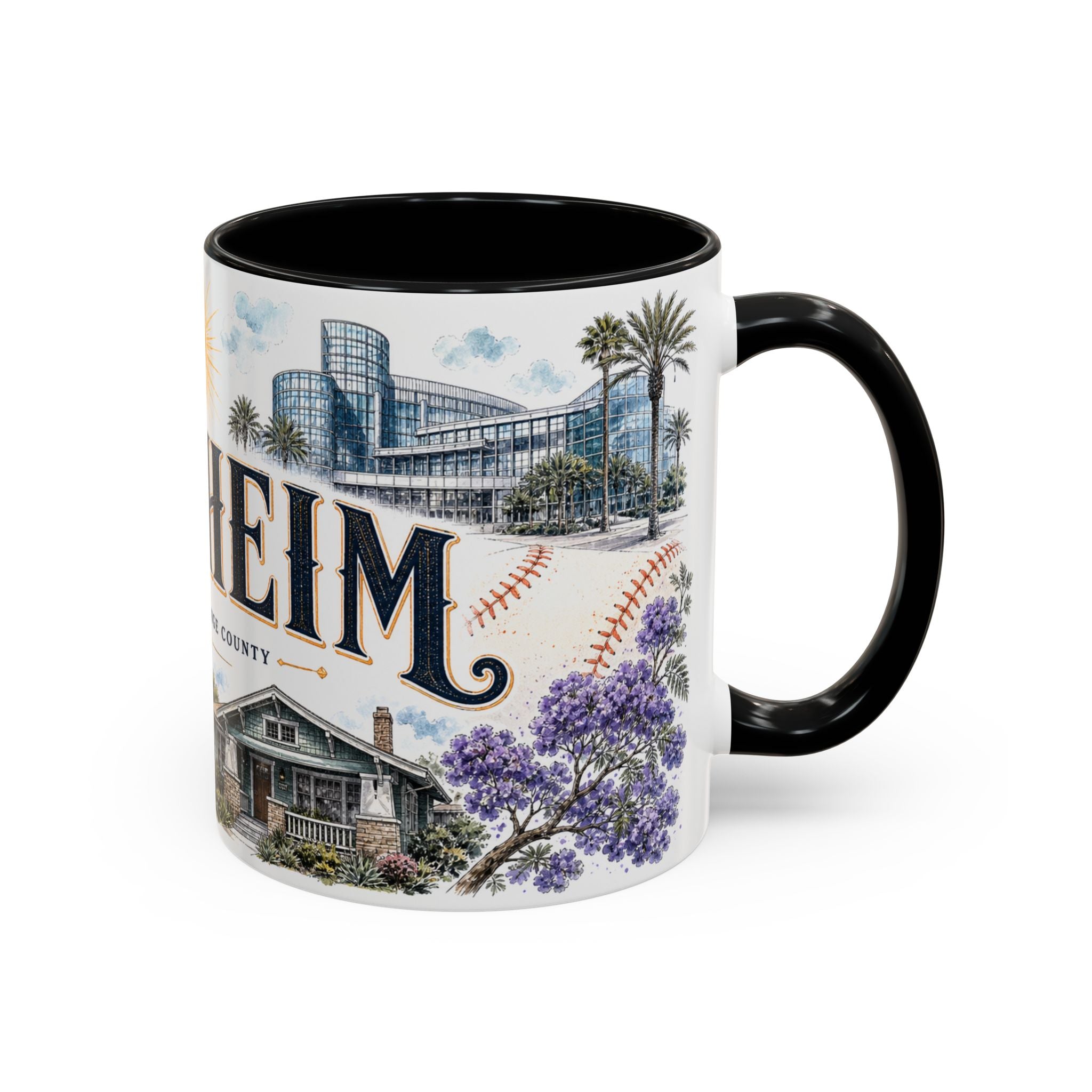 Anaheim Coffee Mug | United States Travel Souvenir | Vintage Illustrated City Gift | 11 oz 15 oz Accent Mug