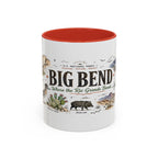 Big Bend National Park Coffee Mug | Texas Desert River Canyon Hiking Gift | Accent Color Ceramic 11oz 15oz