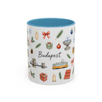 Budapest Christmas Mug | Watercolor City Souvenir | Ceramic Coffee Cup (11oz 15oz)