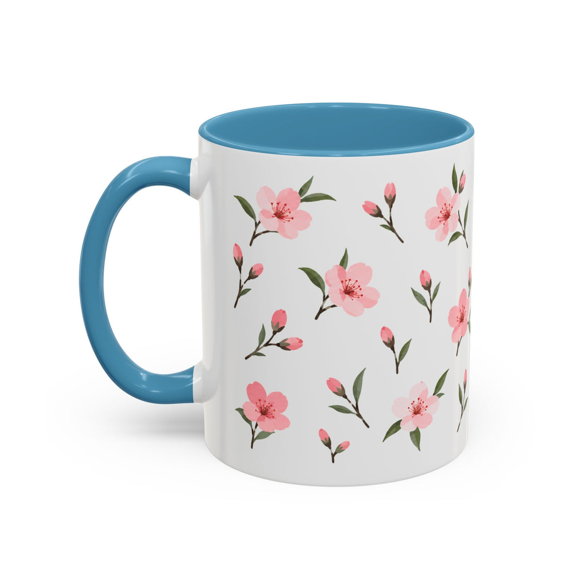 Delaware Peach Blossom Mug, State Flower Floral Coffee Cup, 11oz Botanical Gift