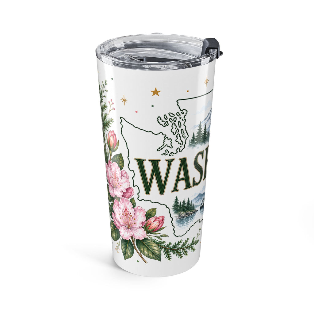 Washington State Flower 20oz Tumbler | Washington Botanical Gift | Insulated Stainless Steel Travel Cup