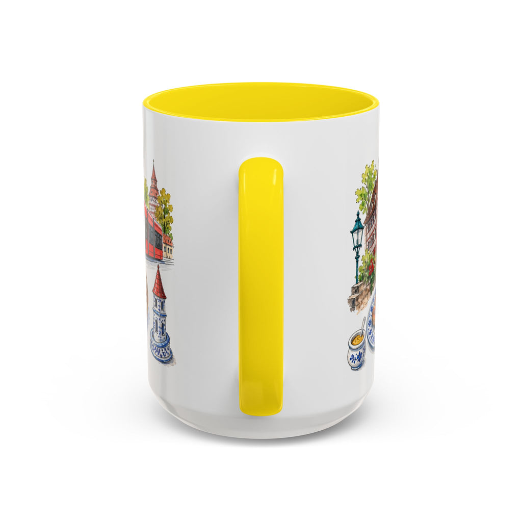 Nuremberg Illustrated Travel Mug | City Souvenir Accent Coffee Mug | 11oz 15oz Ceramic Cup