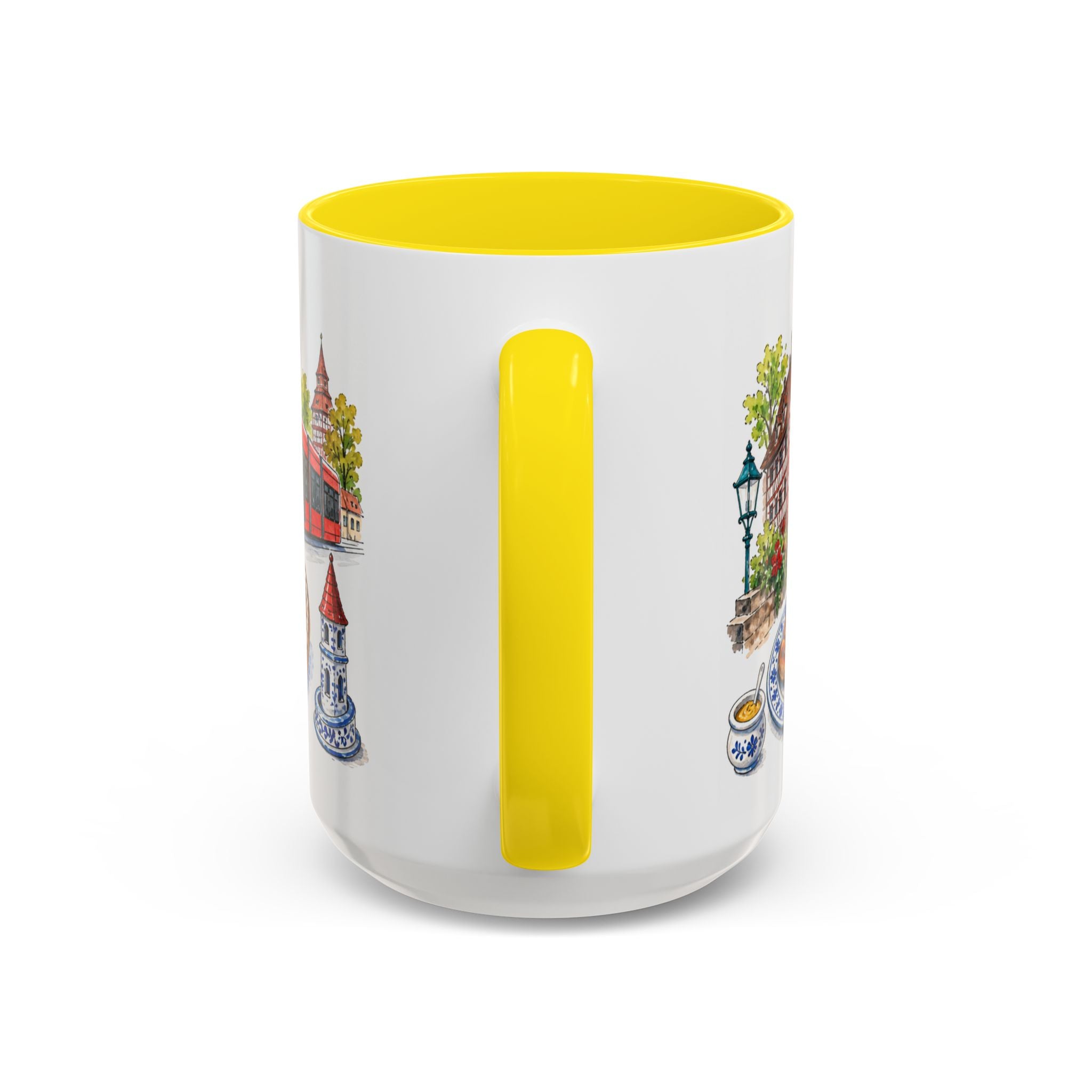 Nuremberg Illustrated Travel Mug | City Souvenir Accent Coffee Mug | 11oz 15oz Ceramic Cup