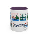 Vancouver Coffee Mug | Postage Stamp Collage Mug | Travel Souvenir Accent Cup 11oz 15oz