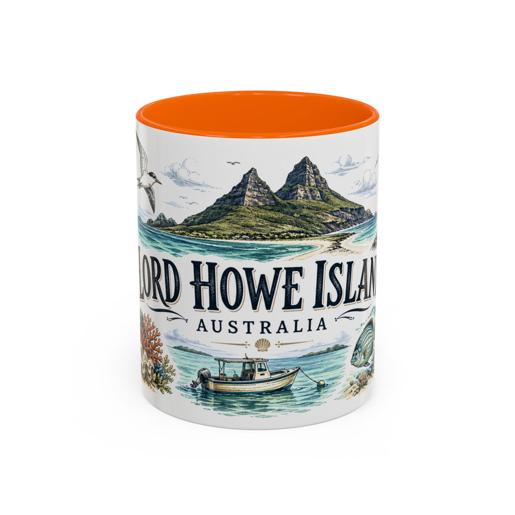 Lord Howe Island Mug, Australia Travel Souvenir, Bucket List Gift, Accent Ceramic Coffee Mug 11oz 15oz