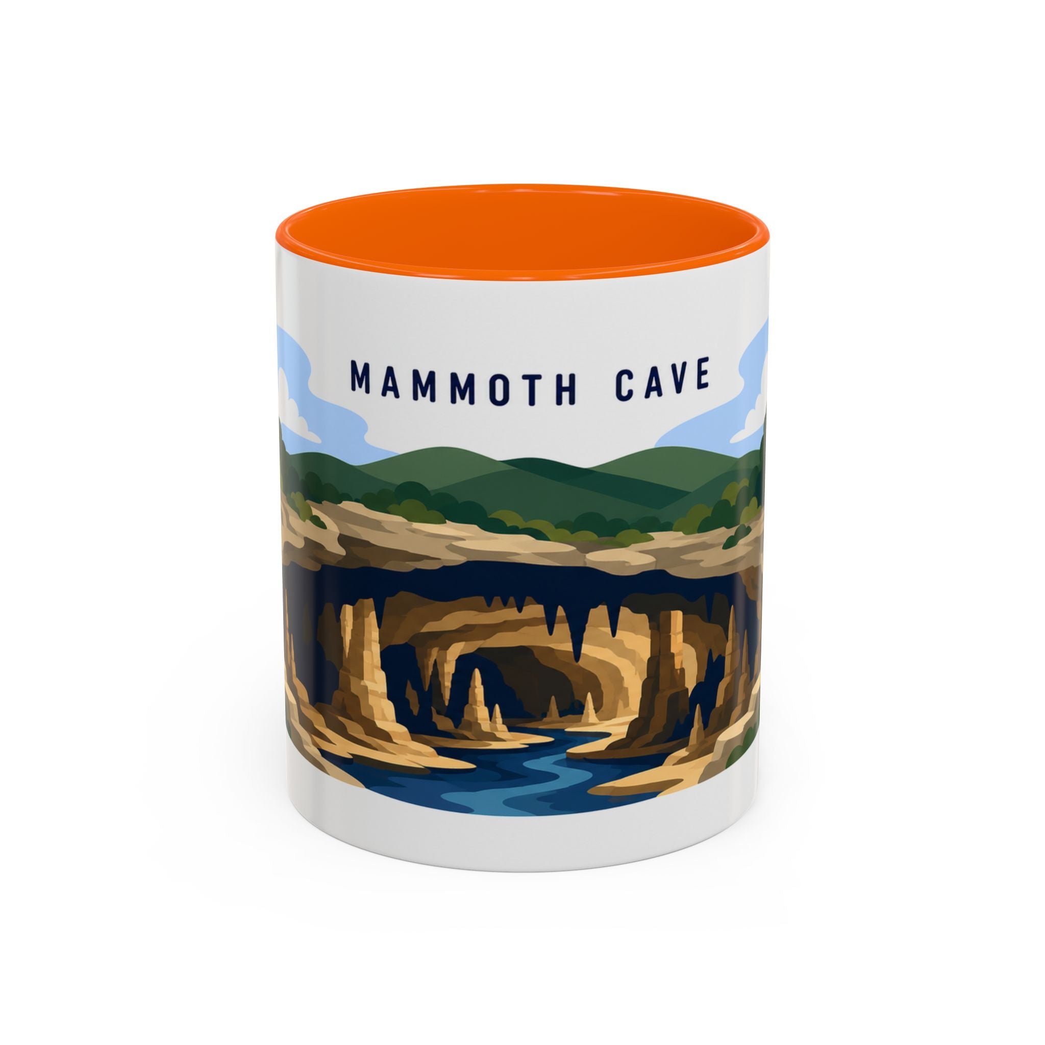 Mammoth Cave National Park Coffee Mug | Solid Color Block Park Souvenir | 11oz 15oz Accent Mug