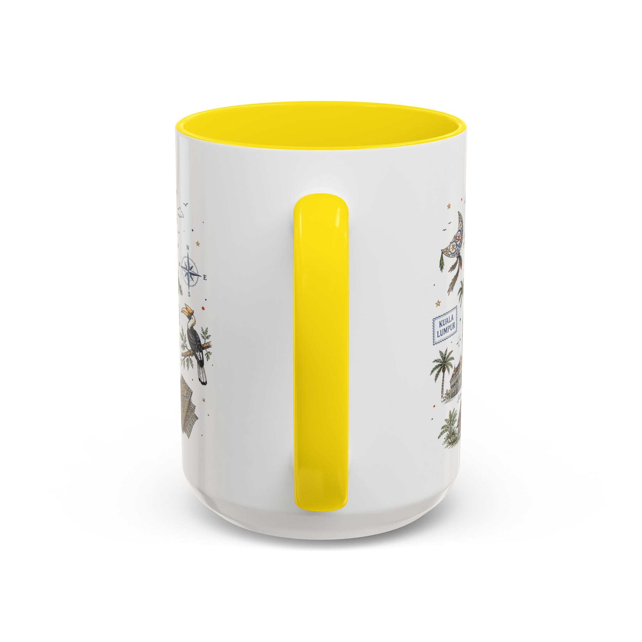 Kuala Lumpur Coffee Mug | Malaysia Souvenir Travel Gift | Accent Color Ceramic 11oz 15oz