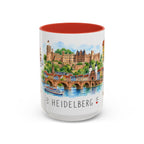 Heidelberg Illustrated Travel Mug | City Souvenir Accent Coffee Mug | 11oz 15oz Ceramic Cup