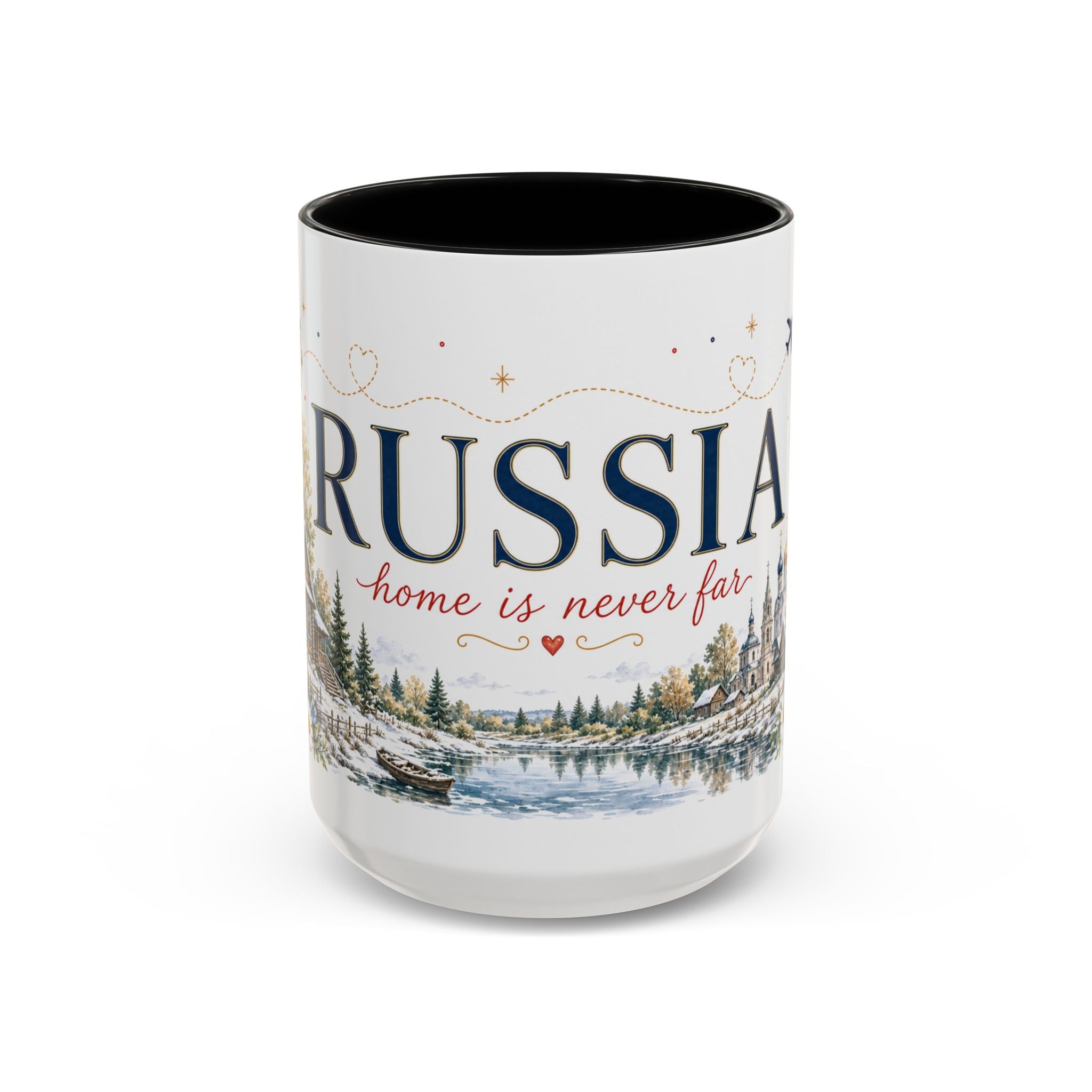 Russia Home Country Mug | Moving Away Gift | Long Distance Friendship | 11 oz 15 oz Accent Mug