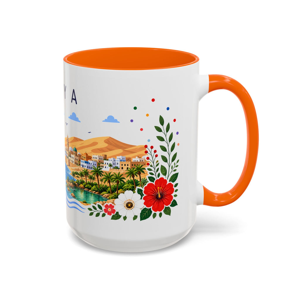Libya Coffee Mug | Travel Souvenir Accent Mug | Place Gift Ceramic Cup 11oz 15oz