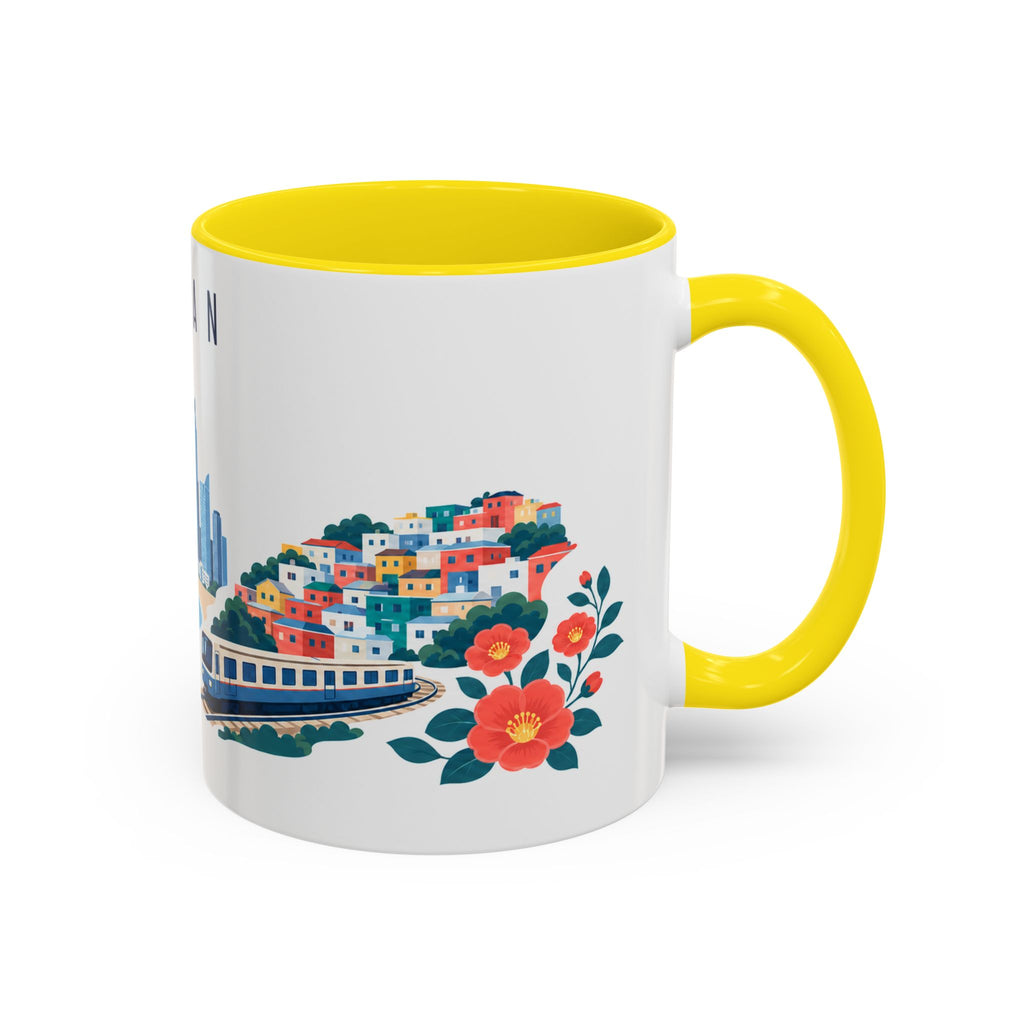 Busan Coffee Mug | South Korea Travel Souvenir | Porcelain Decal City Gift | 11oz 15oz Accent Mug