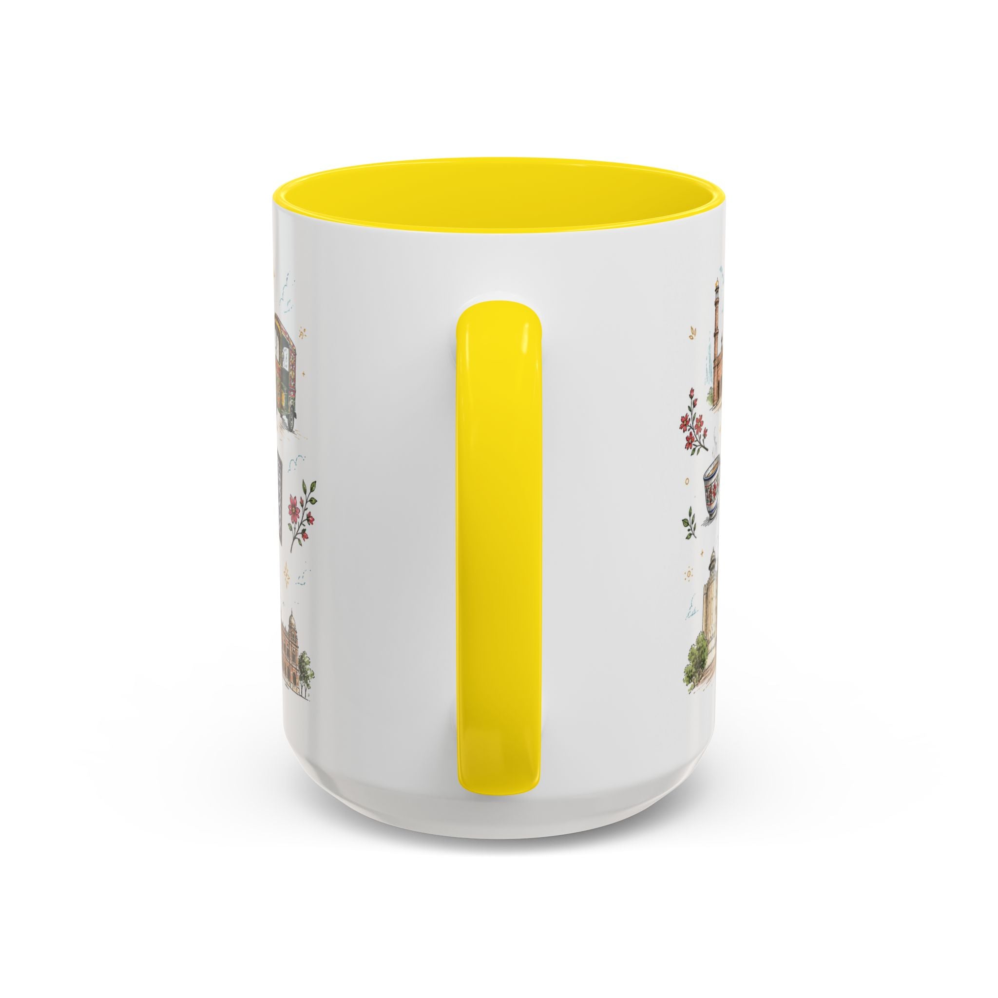 Lahore Coffee Mug | Pakistan Souvenir Travel Gift | Accent Color Ceramic 11oz 15oz