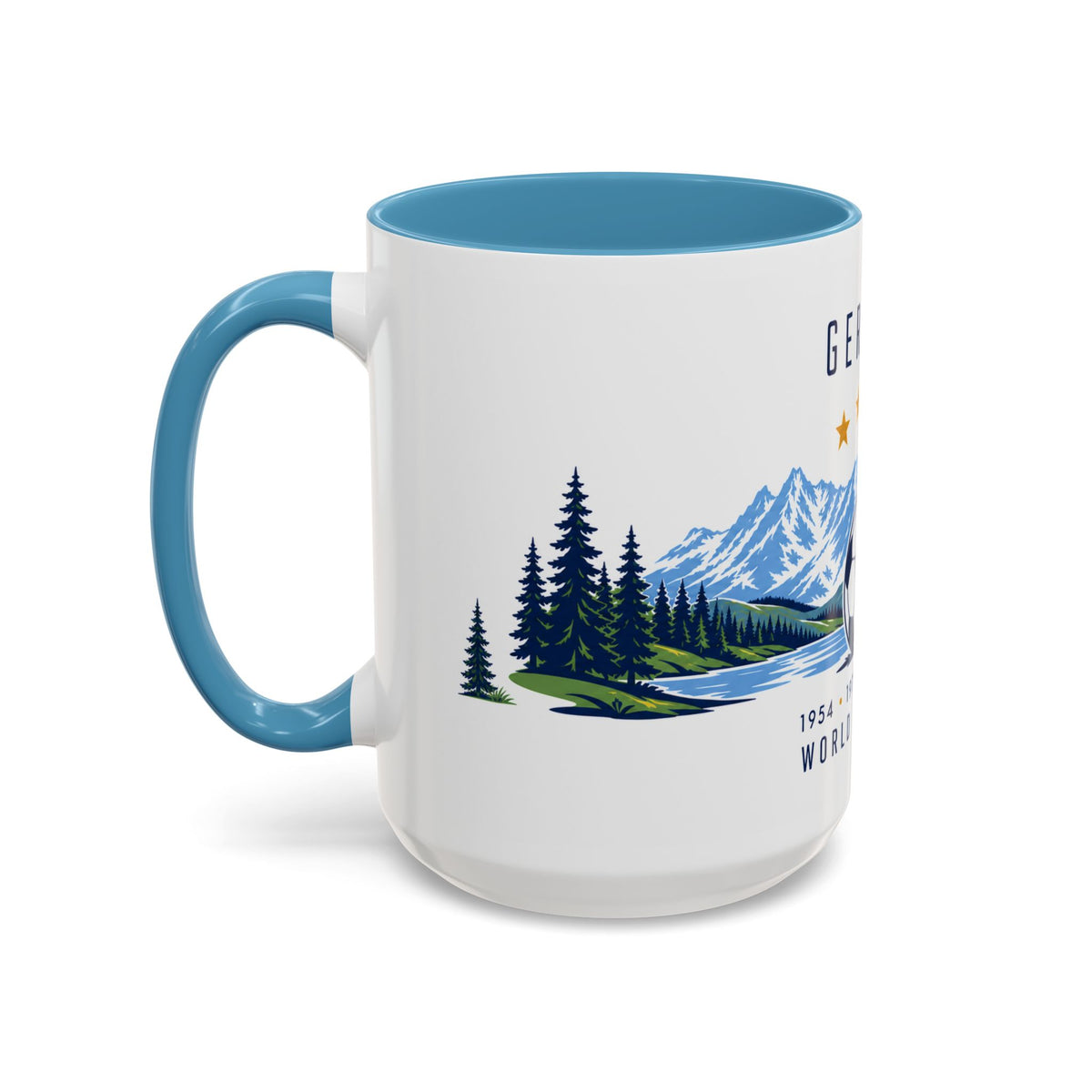 Germany World Champions Mug | Four Time Soccer Champion Gift | German Football Fan Cup | 1954–2014 | 11oz 15oz Accent Mug