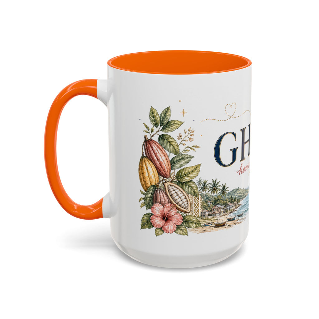 Ghana Home Country Mug | Moving Away Gift | Long Distance Friendship | 11 oz 15 oz Accent Mug