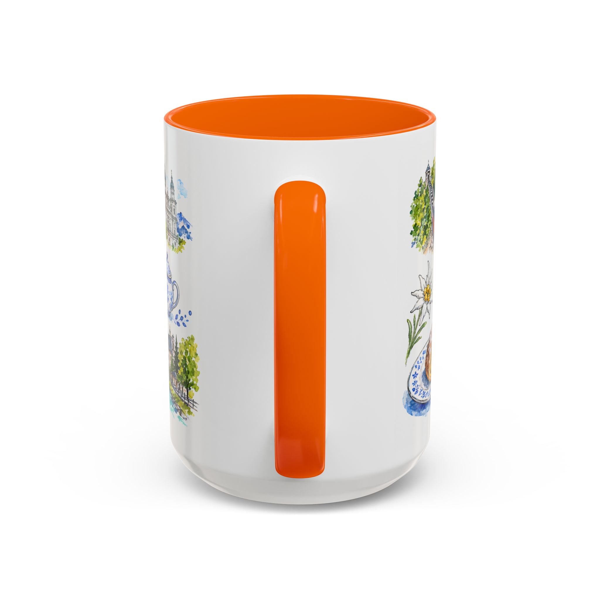 Salzburg Illustrated Travel Mug | City Souvenir Accent Coffee Mug | 11oz 15oz Ceramic Cup