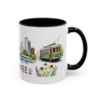 Milwaukee Illustrated Travel Mug | City Souvenir Accent Coffee Mug | 11oz 15oz Ceramic Cup