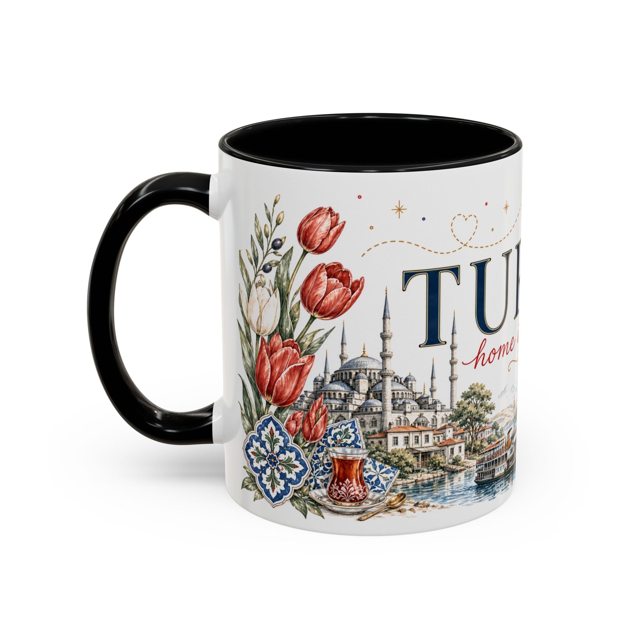 Turkey Home Country Mug | Moving Away Gift | Long Distance Friendship | 11 oz 15 oz Accent Mug