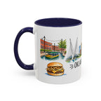 Oklahoma City Illustrated Travel Mug | City Souvenir Accent Coffee Mug | 11oz 15oz Ceramic Cup