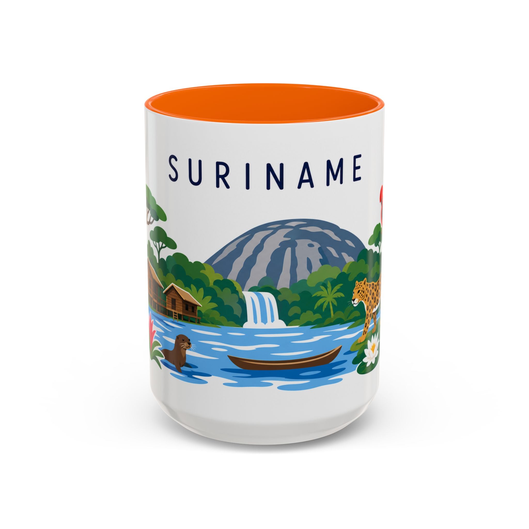Suriname Coffee Mug | Travel Souvenir Accent Mug | Country Gift Ceramic Cup 11oz 15oz