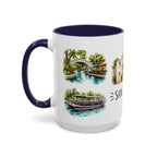 San Antonio Illustrated Travel Mug | City Souvenir Accent Coffee Mug | 11oz 15oz Ceramic Cup