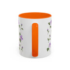New Jersey Violet Mug, State Flower Floral Coffee Cup, 11oz Botanical Gift
