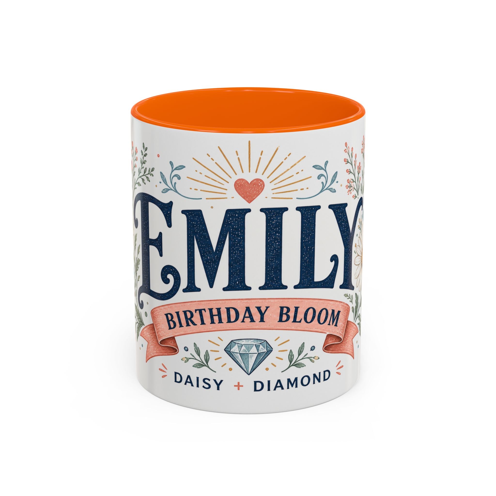 Personalized Name Birth Month Mug | Birth Flower Stone Birthday Gift | 11oz 15oz