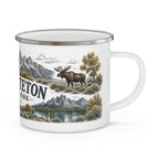 Grand Teton National Park Vintage Enamel Camping Mug | 12oz National Park Hiking Gift