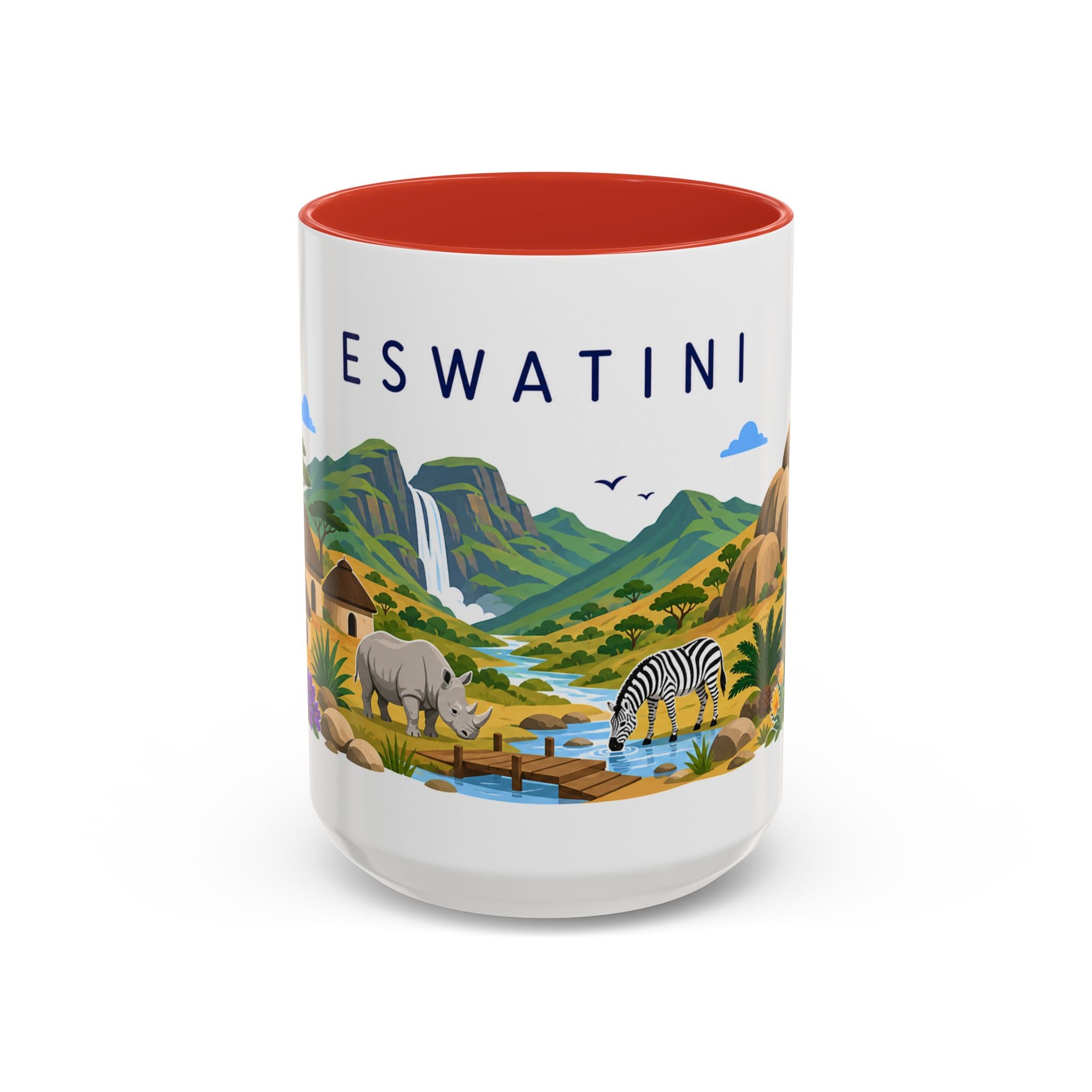 Eswatini Coffee Mug | Travel Souvenir Accent Mug | Country Gift Ceramic Cup 11oz 15oz